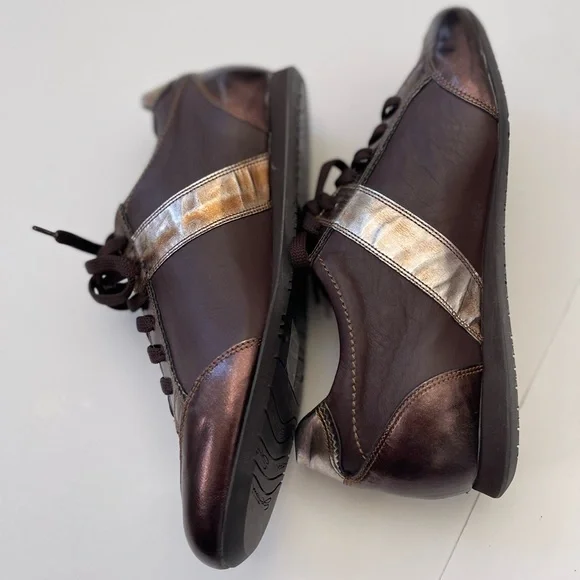 SANTONI Club Italian Leather Sneakers Sz 5.5 Women - Picture 11 of 15